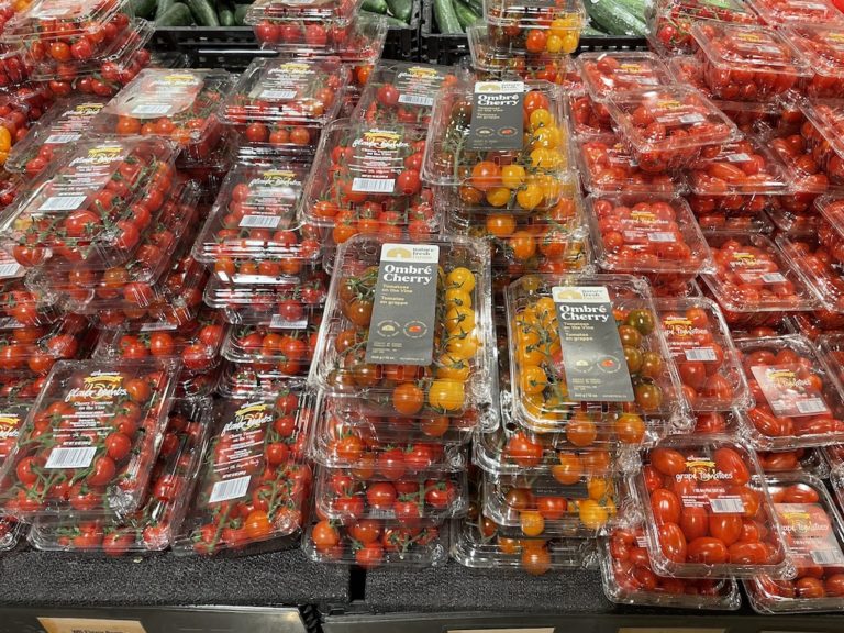 tomatoes in plastic